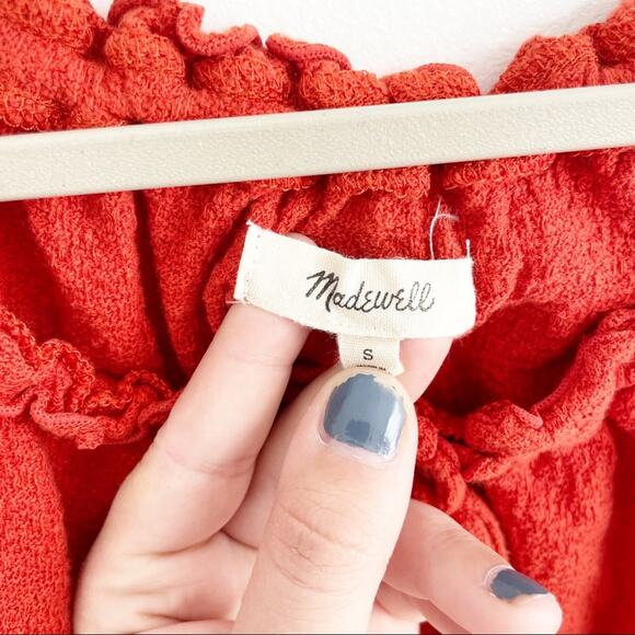 MADEWELL Texture & Thread Drawstring Top Size Small - Picture 4 of 7